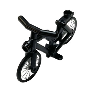 Bicycle with Trans-Clear Wheels with Molded Black Hard Rubber Tires, Part# 4719c02 Part LEGO® Black  