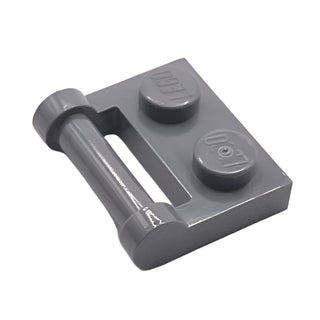 Plate, Modified 1x2 with Bar Handle on Side - Closed Ends, Part# 48336 Part LEGO® Dark Bluish Gray