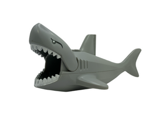 Shark Large with Gills with White Mouth and Stomach and Black Eyes with Eyelids Pattern, 62605pb04c01 Minifigure LEGO®