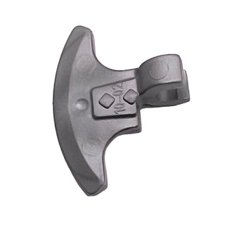 Minifigure, Weapon Axe Head with Clip, Part# 53454 Part LEGO® Flat Silver