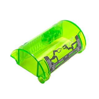 Cylinder Half 3 x 5 x 8 with Pin Holes with 'LOCK', 'OPEN' and Mechanical Arms (Right Arm Down) Pattern (Sticker), Part# 15361pb002 Part LEGO®