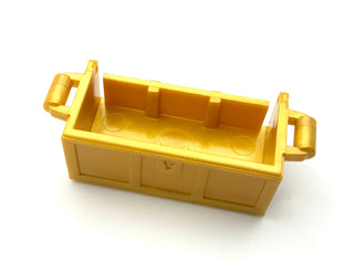 Container, Treasure Chest Bottom with Slots in Back, Part# 4738a Part LEGO® Pearl Gold  