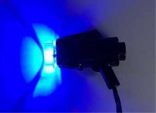 Light-Up Studshooter Blaster, DIY System, Reconnectable, LBG-LA Custom Parts United Brick Co® Blue