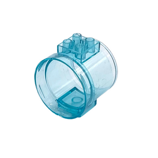 Cylinder Tube, Straight, Part# 49736 Part LEGO® Trans-Light Blue Very Good
