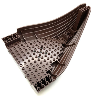 Boat, Hull Viking Bow/Stern, Part# 53452 Part LEGO® Very Good - Dark Brown  