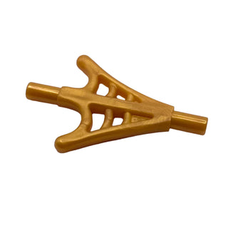 Minifigure, Weapon Web Effect Two Branches, Part# 36083f Part LEGO® Pearl Gold