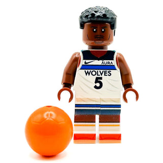 Ant Edwards #5 Basketball Player Minifig made using LEGO parts - B3 Customs Custom minifigure B3 Customs