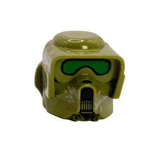 Minifigure, Headgear Helmet SW Elite Corps Trooper with Camouflage Pattern, Part# 15311pb01 Part LEGO® Olive Green Very Good
