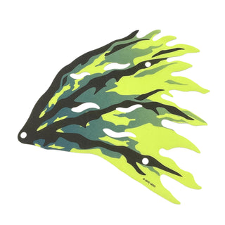 Cloth Wing Dragon Right with Black and Dark Blue Streaks Pattern, Part# 21747 Part LEGO® Yellowish Green Very Good