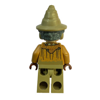 Professor Pomona Sprout - Dirty Cloak, Dark Green Holly Brooch, Dark Tan Legs, hp570 - LEGO® Harry Potter Minifigure
