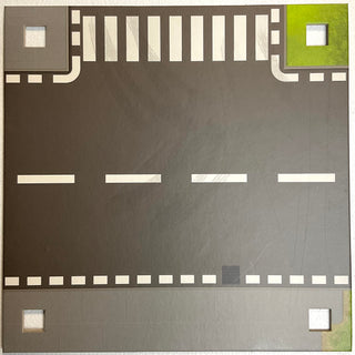 Paper, City Playmat, Double-Sided, Road T-Junction / Road Curved with Beach, Part# 6199507