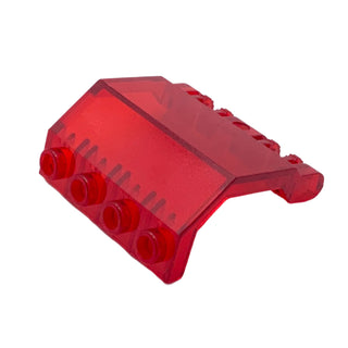Panel 2 x 4 x 3 1/3 with Double Locking 2 Fingers Hinge, Part# 44572 part LEGO® Trans-Red Very Good