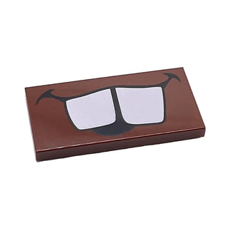 Tile 2 x 4 with Teeth Pattern, Part# 87079pb0030