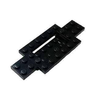 Vehicle, Base 4 x 10 x 2/3 with 2 x 4 Recessed Center with Smooth Underside, Part# 30029 Part LEGO® Black