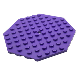 Plate, Modified 10x10 Octagonal with Hole, Part# 89523 Part LEGO® Dark Purple