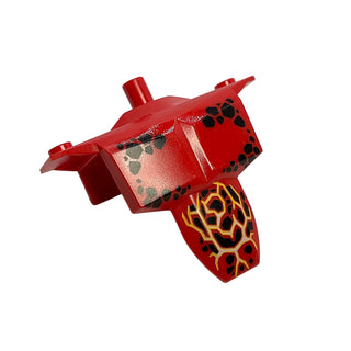 Nexo Knights Large Figure Torso Armor with Stone and Lava Pattern, Part# 24301pb02