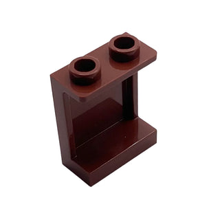 Panel 1 x 2 x 2 with Side Supports - Hollow Studs, Part# 87552 Part LEGO® Reddish Brown