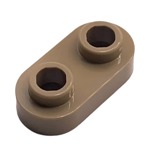 Plate, Round 1x2 with Open Studs, Part# 35480 Part LEGO® Dark Tan 1 Part