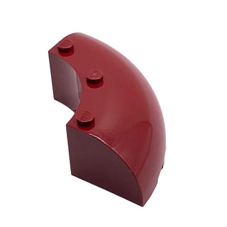 Brick Round Corner 6x6x2, Part# 87559 Part LEGO® Dark Red 1 Part
