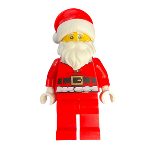 Santa - Fur Lined Jacket with 2 Wrinkles on Back, Red Legs, hol284 Minifigure LEGO®