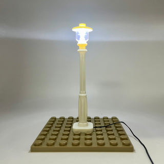 Lighting Kit, Lamp Post (White Pole, White Light) ACCLA-W/W Light up kit United Brick Co®