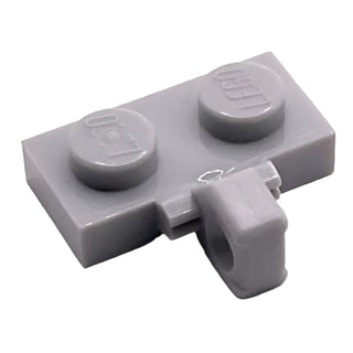 Hinge Plate 1 x 2 Locking with 1 Finger on Side without Bottom Groove, Part# 44567b Part LEGO® Light Bluish Gray
