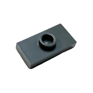 Plate, Modified 1 x 2 with 1 Stud with Groove and Bottom Stud Holder (Jumper), Part# 15573 Part LEGO® Dark Bluish Gray  