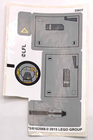 Sticker Sheet for Set AT-DP, 75083 - (19775/6102066), Part# 75083stk01 Part LEGO® Missing 1 Sticker / Cut Sticker Sheet