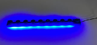 1x10 LED Light Up Plate, USB, LB1x10 Custom Parts United Brick Co® Blue/Blue