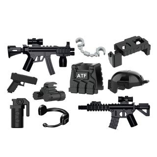 ATF Special Response Team Tactical Gear Pack Custom Minifigure Toy Accessories Custom Weapon Battle Brick