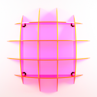 Neon/Fluorescent Spherical Display Shelf Scobo Design, LLC Magenta