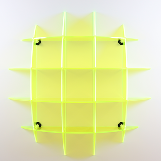 Neon/Fluorescent Spherical Display Shelf Scobo Design, LLC Chartreuse
