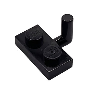 Plate, Modified 1x2 with Bar Arm Up (Horizontal Arm 5mm), Part# 4623b Part LEGO® Black