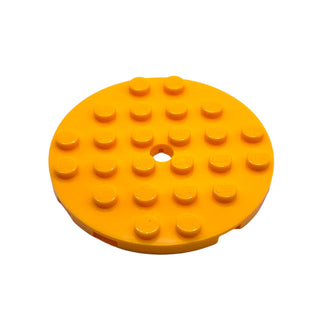 Plate Round 6x6 with Hole, Part# 11213 Part LEGO® Bright Light Orange
