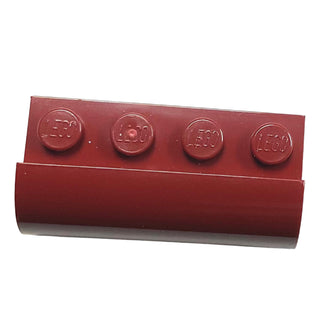 Slope, Curved 2 x 4 x 1 1/3 with 4 Recessed Studs, Part# 6081 Part LEGO® Dark Red