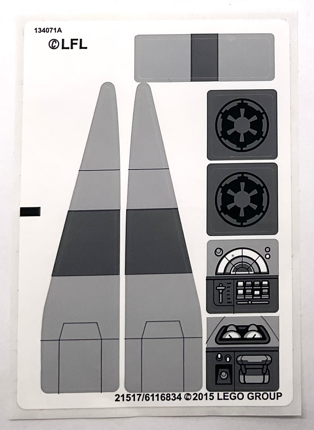 Sticker Sheet for Set Imperial Assault Carrier, North American Version ...