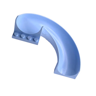 Slide Playground 7x12x8 1/3 Curved 180 Degrees, Part# 11267 Part LEGO® Bright Light Blue