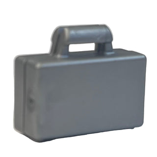 Minifigure, Utensil Briefcase / Suitcase, Part# 4449 Part LEGO® Flat Silver