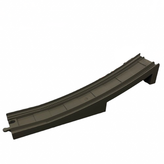 Duplo, Train Track Bridge End Section with Large Bottom Support, Part# 6392 Part LEGO® Dark Gray Very Good