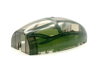 Windscreen 10x6x3 Bubble Canopy Double Tapered with Dark Green Cockpit Cover Pattern, Part# 50986pb002 Part LEGO® Very Good  
