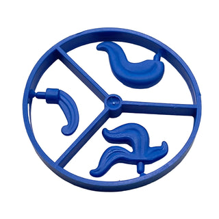 LEGO® Minifigure, Plume Feather Wheel, 3 on Spure, Part# 4502 Part LEGO® Blue Complete