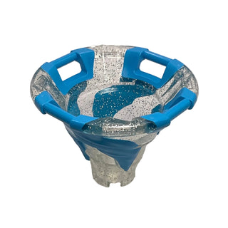 Tornado of Spinjitzu with Bar Handles on Top Edge with Molded Dark Azure Spiral Pattern, Part# 40923pb05