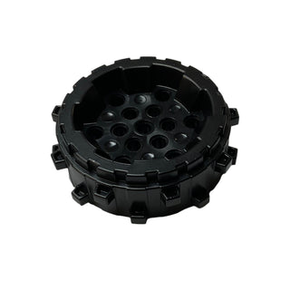 Wheel Hard Plastic with Small Cleats, Part# 64711 Part LEGO® Black