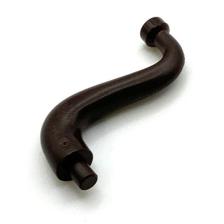 Tail/Trunk with Bar End - Short Curved Tip, Part# 43892 Part LEGO® Dark Brown  