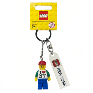 I Brick New York Minifigure Key Chain, Rockefeller Center LEGO Store, New York, NY, 853309