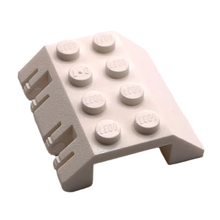 Slope 45 4 x 4 Double with Locking Hinge, Part# 44571 Part LEGO® White Very Good