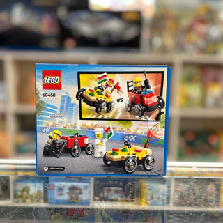 Pizza vs. Fire Truck Race Car Pack, 60458 Building Kit LEGO®