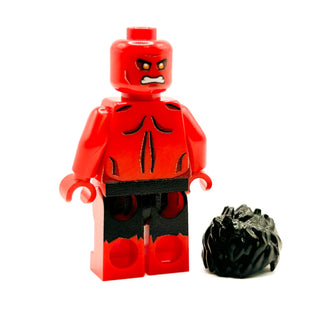 Custom Red Hulk Marvel Minifigure made using LEGO parts - B3 Customs Custom minifigure B3 Customs
