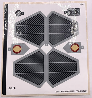Sticker Sheet for Set Anakin's Jedi Interceptor, 75281-1 - (69117/6310934), Part# 75281stk01 Part LEGO®