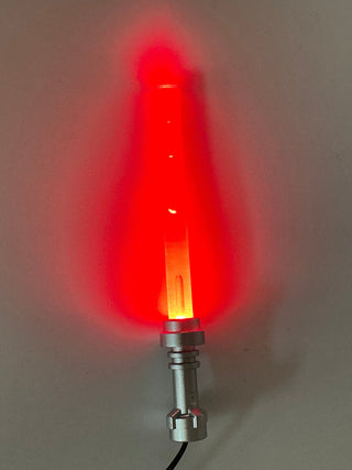 LED Light-Up Lightsaber, USB & DIY System, LSU Custom Parts United Brick Co® Trans-Red